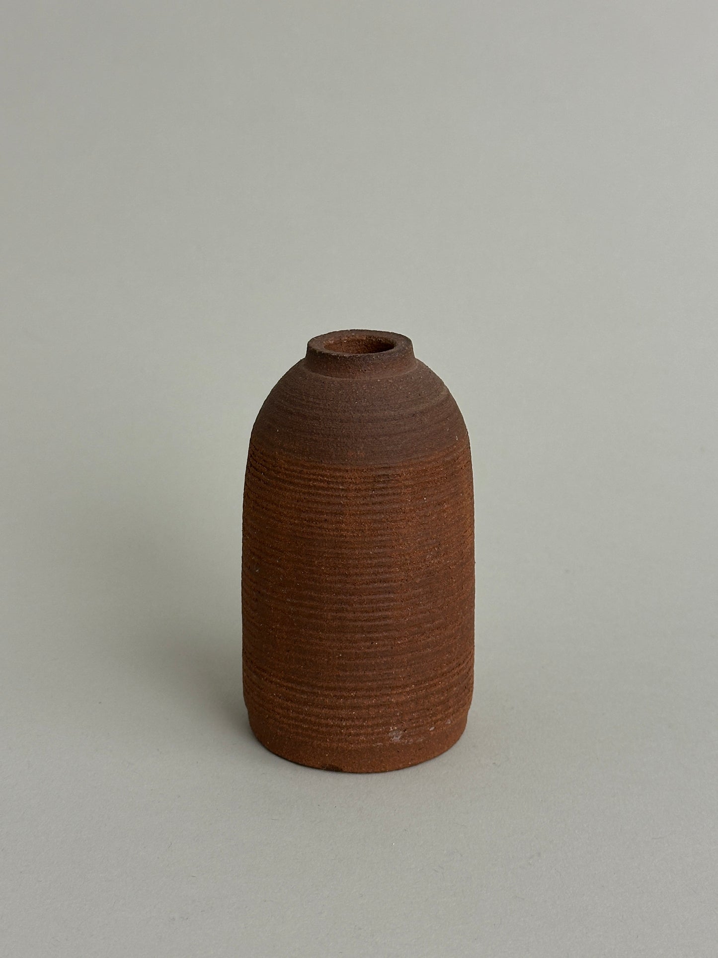 PETITE INCISED TERRACOTTA BUD VASE