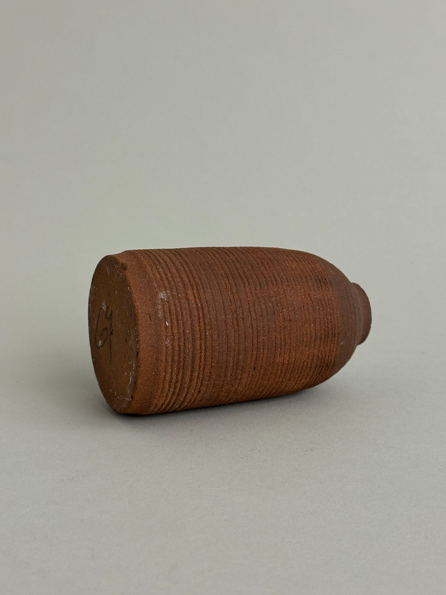 PETITE INCISED TERRACOTTA BUD VASE