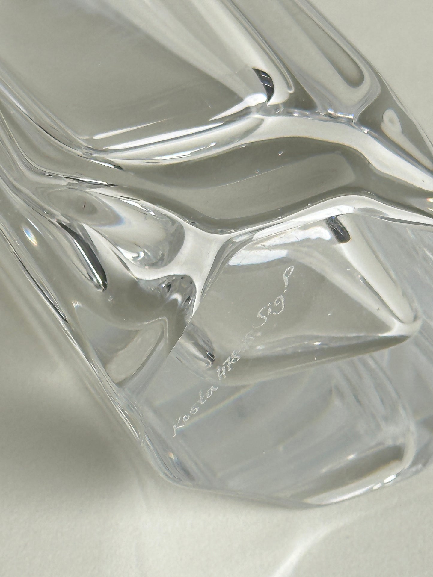 KOSTA BODA DIAMOND SHAPED GLASS VASE