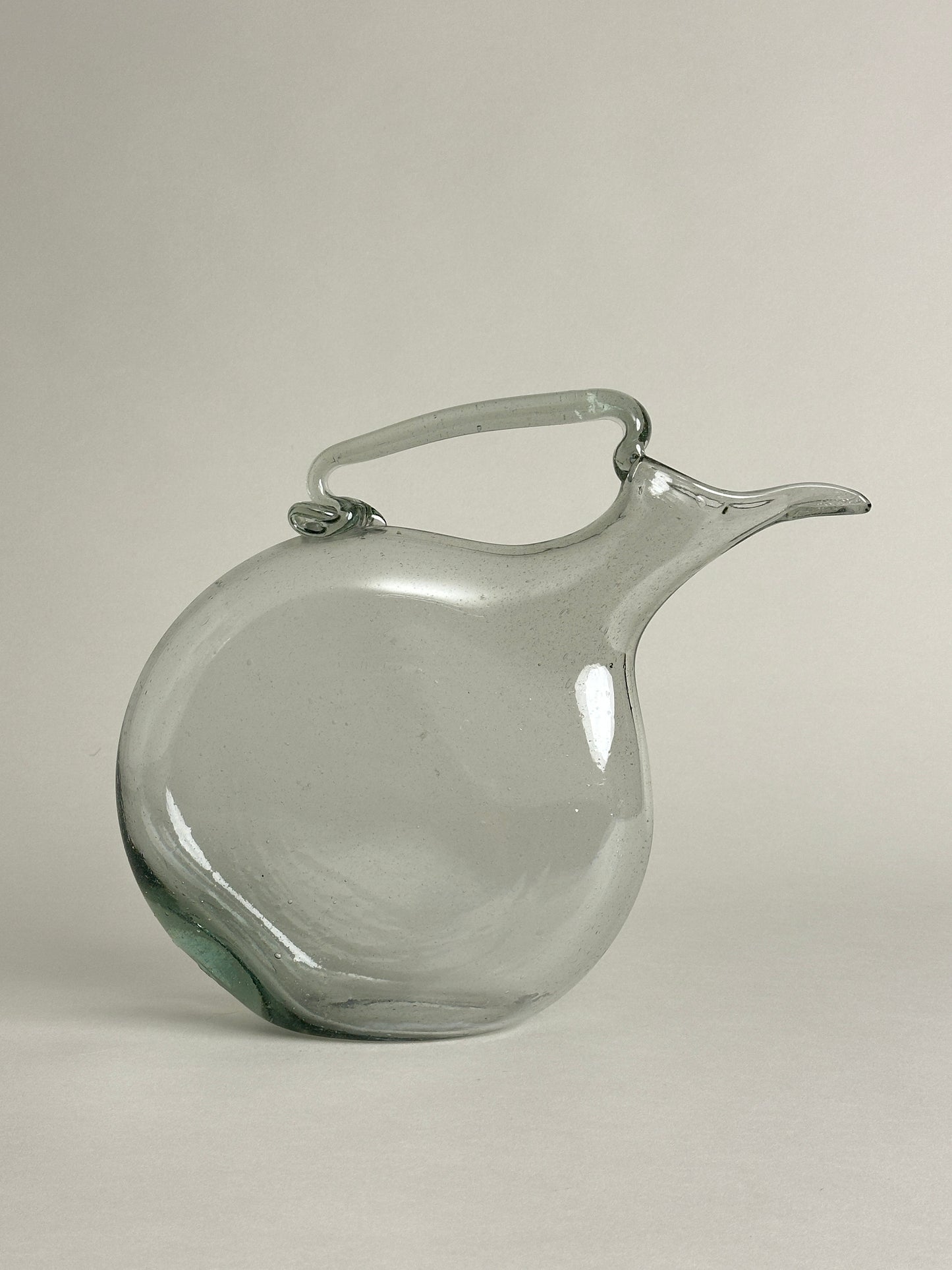 UNIQUE BLOWN GLASS PITCHER