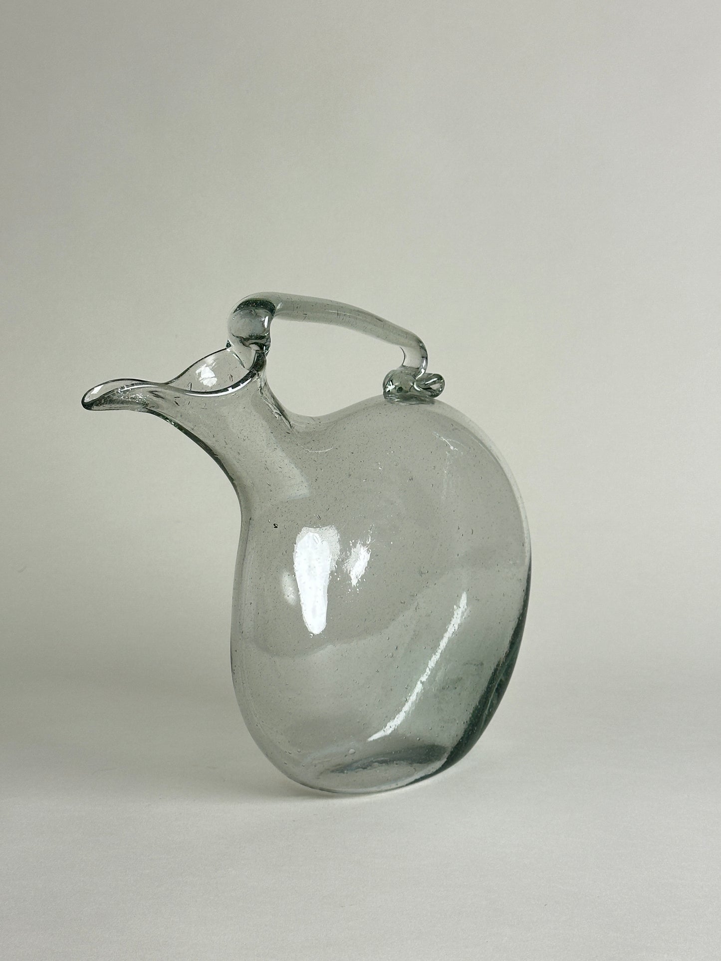 UNIQUE BLOWN GLASS PITCHER